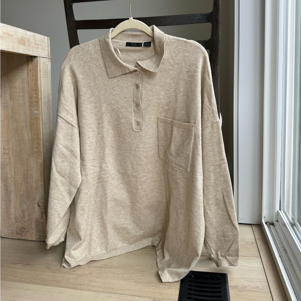 Polo button up sweater
